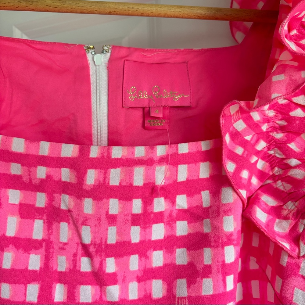 NWOT Lilly Pulitzer Everleigh Romper Size 4 in Pink Tropics Feelin Beachy - Picture 4 of 8